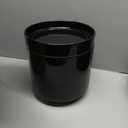 Aveyas 10 inch Ceramic Plant Pot with Drainage Hole and Saucer - Suitable for Indoor and Outdoor Use, Modern Planters for House Garden Flower Tree Snake Monstera Plants (10", Glossy Black)