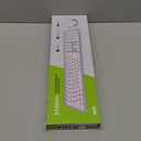 Wireless Keyboard and Mouse Combo  Full Size Slim Thin Wireless Keyboard Mouse with Numeric Keypad 2.4G Stable Connection Adjustable DPI (White & Silver)