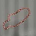 LEIFIDE Dog Chain Collar Diamond Link Puppy Collar 12 mm Wide Dog Necklace Metal Cat Chain Pet Crystal Necklace Jewelry Accessories for Small Medium Large Pet(20 Inch,Rose Gold, Pink)