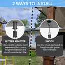 2Pcs Square Rain Chain, Black Rain Chains for Gutters 8.5 FT, Durable Black Powder-Coated Aluminum, Rain Chains for Outside, Adjustable Rain Catcher Chain, Premium Rain Chains for Gutters