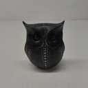 Owl Decor Statue Sculpture for Home, Office, Bookshelf,TV Stand Decoration Resin Animal Sculpture Minimalist Style Crafts Gift for Friend or Family, Animal Lovers (Black)