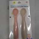 METALLIXITY Mini Silicone Spoon, Non Stick Easy Grip Light Pink/Brick Red