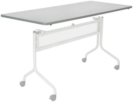 Safco Impromptu Mobile Training Table Rectangle Top 72 by 24-Inch, Grey