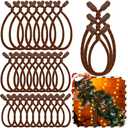 Zhengmy 24 Pcs 20'' 25'' 30'' Christmas Velvet Garland Ties Christmas Decorative Twist Ties for Banister Reusable and Flexible Wreath Twist for Xmas Home Decorations Holiday Craft Wrapping (Brown)