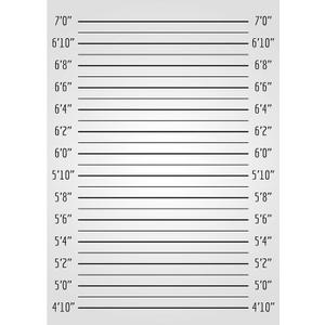 5x7ft Mugshot Backdrop for Photoshoot Police Lineup Height Charts Murder Mystery Theme Photo Background for Party Accurate Measurements Poster Photo Shoot Banner