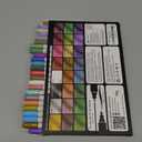 ARTISTRO 24 Metallic Dual-Tip Acrylic Paint Markers - Brush + Fine Tip Combo - Multi-Surface Shiny Paint Pens