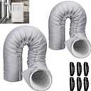 Portable AC Hose Insulation Sleeve Set of 2, Portable Air Conditioners Insulated Hose Cover Wrap, Fit 5" & 5.9" Diameter Exhaust Hose, Easy Installation, Light Gray