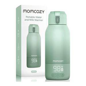 Momcozy Portable Bottle Warmer for Breastmilk Outing Feeding, Dual Heating Modes for Breast Milk & Water, Fast Even Heating Lock Nutrients, Long Battery Lasting, 17 Ounces Capacity Meet All-Day Needs