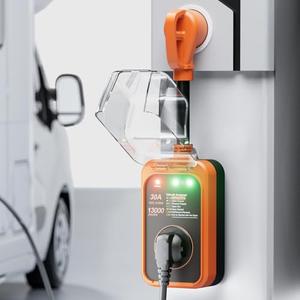 FOCSPROD RV Surge Protector 30 Amp, 13000J Surge Protection RV Circuit Analyzer Protect RV Electrical System with Waterproof Cover, RV Plug Electrical Adapter for Camping, Travel Trailers