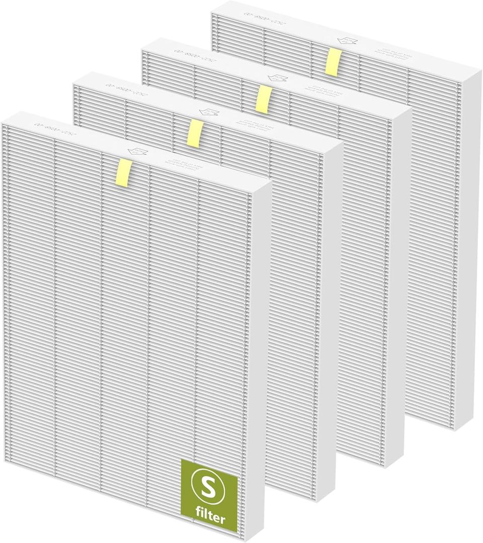 4 Pack C545 True HEPA Replacement Filter S Compatible with Winix C545, B151, P150, 9300 Air Purifier, Ture HPEA Filter S Only, Part number 1712-0096-00