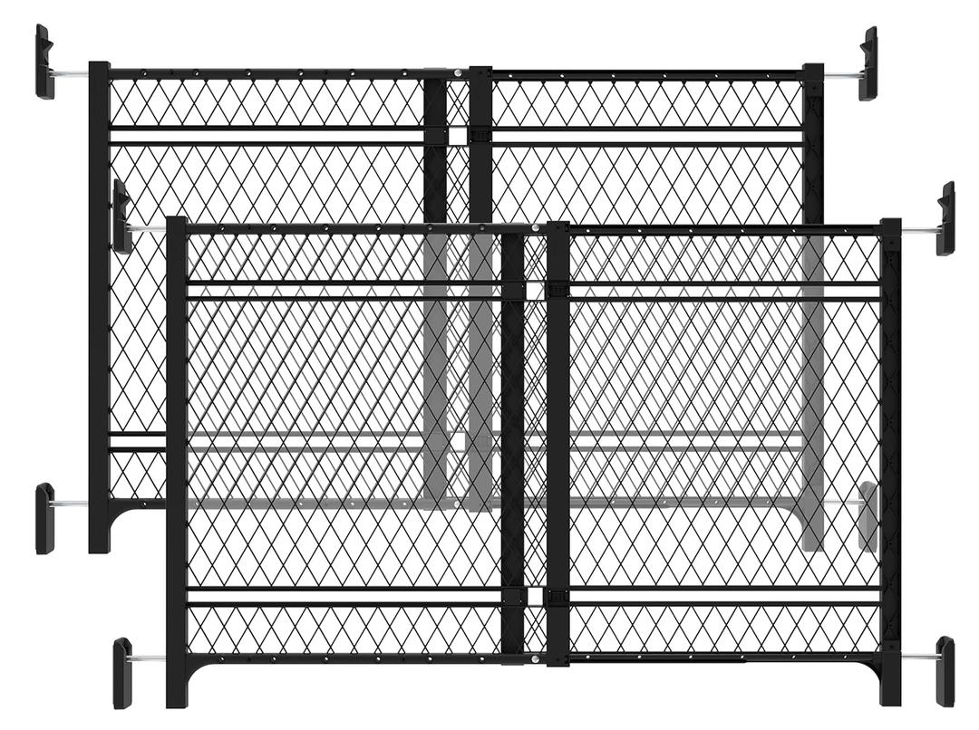 Ingenuity Doorway 42W Series Baby and Dog Gate 2-Pack, Indoor Outdoor, Won't Rust or Warp, Galvanized Steel, Fits 23-42" Openings; 24 Tall (Black)