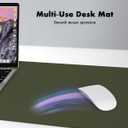 YSAGi Double-Sided Desk Pad, 35.4"x17" Leather Desk Mat, Eco Cork Desk Pad Protector,Large Mouse Pad,Waterproof Desk Blotter for Office/Home (Dark Green/Cork)