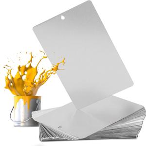 100pcs Tinplate Paint Color Matching Spray Out Cards Paint Test Panels Automotive Sprayout Cards for Coating Paint