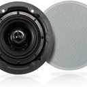 Pyle Ceiling and Wall Mount Speaker - Wireless Bluetooth 5.25 Dual 2-Way Audio Stereo Sound Subwoofer Kit with, 240 Watts, in-Wall & in-Ceiling Flush Mount for Home Surround System - Pyle PWRC55BT (5.25 Inch / 240W)