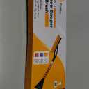 EcoNour 27" Aluminum Ice Scrapers for Car Windshield | Car Snow Scraper Window and Snow Brush with Ergonomic Foam Grip Winter Accessories (Orange)