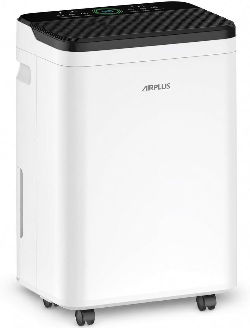 AIRPLUS 70 Pints Dehumidifiers for Home, 5500 Sq. Ft Dehumidifier for Basement with Drain Hose, Continuous Drainage, Intelligent Humidistat, Dehumidifier for bathroom, bedroom, Large Room, 2007