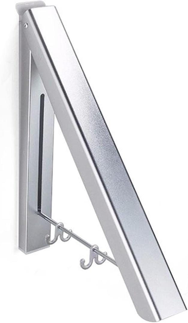 Clothes Drying Rack, Laundry Racks for Drying Clothes, Closet Storage Organization Wall Mounted Retractable Clothes Hanger for Laundry Room, Garage, Indoor & Outdoor Use, Slim Design Aluminum (Silver) Clothes Drying Rack, Laundry Racks for Drying Clothes, Closet Storage Organization Wall Mounted Retractable Clothes Hanger for Laundry Room, Garage, Indoor & Outdoor Use, Slim Design Aluminum (Silver)