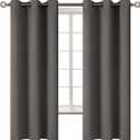 BGment Blackout Curtains for Bedroom - Grommet Thermal Insulated Room Darkening Curtains for Living Room, Set of 2 Panels (42 x 63 Inch, Grey) (42"W x 63"L (Pack of 2))