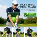 Golf Training Aid with Adjustable Neck Strap, Arm Connection Swing Trainer Ball with Alignment Stick Holes, Improve Swing Tempo, Swing Plane and Consistency, Golf Practice Equipment for Beginners&Pros