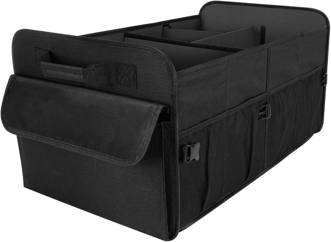 Car Trunk Organizer for SUV, 72L Large Capacity Collapsible Trunk Organizer, Car Organizers and Storage with 4 Pockets, Accessories for Women/Men, Black Car Trunk Organizer for SUV, 72L Large Capacity Collapsible Trunk Organizer, Car Organizers and Storage with 4 Pockets, Accessories for Women/Men, Black