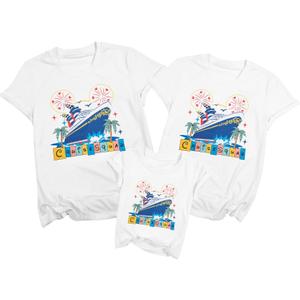 Family Cruise Shirts Family Matching Cruise Outfits Cruise Squad Shirts Magical Tshirts Summer Vacation Tops (White, XXL)