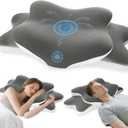 Cervical Neck Pillow for Neck and Shoulder Pain Relief, Memory Foam Pillow, Ergonomic Contour Side Sleeper Pillows, Soft Cooling Orthopedic Pillow for Side Back Stomach Sleepers (Grey)