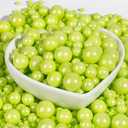 Edible Green Pearl Sprinkles,130g,Bright Green Pearls,Light Spring Sugar Pearls Mix Size Sprinkle for Cake Decorating,Baking Edible Candy,Cake Decorations,Cupcake Toppers,Cookie Donuts Ice Cream Toppings,Birthday Party Easter Supplies