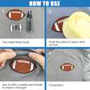 8PCS Football Patches, Iron on Rugby Sew on Patches Embroidered Applique, DIY Patch for T-Shirts, Jackets, caps, Bags (3.3"x1.8")