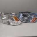 2009-2018 Dodge Ram Headlights Assembly for 2009-2018 Dodge Ram 1500,2010-2018 Dodge Ram 2500/3500 Quad and Dual Style Chrome Housing Amber Reflector Replacement Driver and Passenger Side