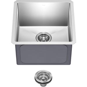 Kraus Kitchen Sink - Kraus Standart Pro 17-Inch Undermount Single Bowl, 16 Gauge Stainless Steel Kitchen Sinks, KHU101-17