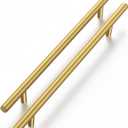 Haliwu 30 Pack Cabinet Handles Brass Gold Cabinet Pulls 7-1/2 Inch Hole Center Drawer Pulls Modern Bar Dresser Handles for Bathroom Kitchen Bedroom (7-1/2 inch hole center, Brass Gold)
