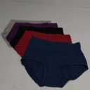 Annenmy Women's High Waist Cotton Underwear Soft Brief Panties Regular and Plus Size (X-Large, Dark Colors, 5-pack)