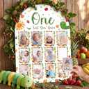 Mifoci Caterpillar Birthday Party First Year Down Photo Board Wooden One Year Birthday Decorations Photo Board 12 Monthly Milestone Picture Frame for One Caterpillar Party Gift Keepsake Supply
