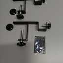 Internal Curtain Rod Set 0.8-2.3 Inch Wide Track, No Drilling Required, Tool-Free,Magnetic Curtain Hooks, Black 2 Pieces (US Patent Application)