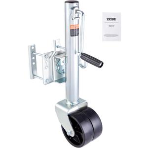 VEVOR Trailer Jack, 2000 lb Load Capacity, Universal Fit for Trailers, UTVs, Silver Carbon Steel, 35.3 in Max Lift Height