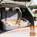 Luxury Large Dog Car Seat,Convertible to Portable Travel Dog Bed-Plush Velvet & High-Resilience Memory Foam,Universal Backseat & SUV Trunk Installation,Anti-Slip Safety Design for Medium-Large Dogs.