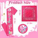 Birthday Girl Sash Set Cowgirl Party Decorations Cowboy Bandana Sash with Pin Cute Pink for Women Girls Birthday Party