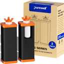 Purewell PF-6-FL Black 5-Stage Composite Fluoride and Carbon Reduction Filters, Compatible with Berkey® Big+, ProOne® Big+ Gravity Water Filter Systems and Purewell Systems (2 Pack, SS Series)