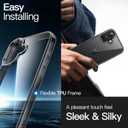JETech Case for iPhone 16 6.1-Inch, Non-Yellowing Shockproof Phone Bumper Cover, Anti-Scratch Clear Back (Black)