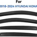 Window Visors Rain Guards for 2018-2023 Hyundai Kona, Out-Channel Window Vent Wind Deflectors Visors Shades for 18-23 Kona