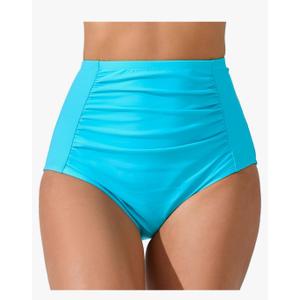 Women's High Waisted Ruched Bikini Bottoms Full Coverage Swim Bottoms Tummy Control Swimsuits Bottoms 2XL