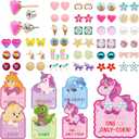 30Pack Valentines Day Gifts for Kids Classroom with Valentine Earrings 30Pair, Cute Kids Valentines Cards & Earrings for Girls, Party Favor Exchange Gifts for Class School Classroom