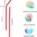 2 x YAOSHENG 200pcs Green Straw 8.28" x 0.23"Solid Colors Flexible Drinking Straws, Plastic Disposable Bendy Straws (green)