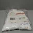 Mr. Pen- Christmas Tree Skirt 24 inches, White Faux Fur Christmas Tree Skirts with Gold Snowflakes, White Tree Skirt