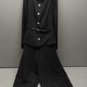 Maison Tara Womens 2-Piece Long Sleeve Wide-leg Jumpsuit, Size 8