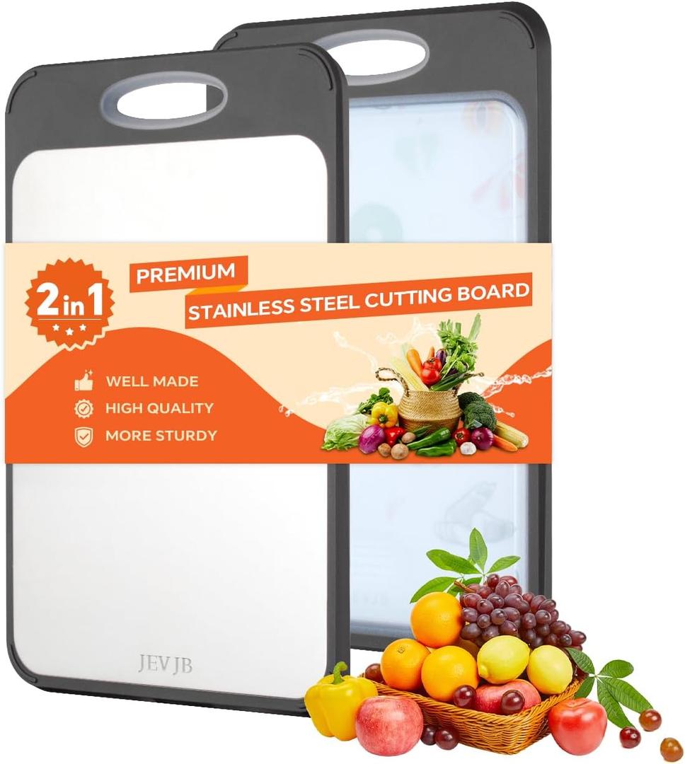 Stainless Steel Cutting Board Time Save Design,Metal Cutting Boards for kitchen,Large Chopping Board for Meat Size 1712,Easy to Clean