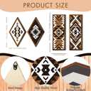 Tatuo 6 Pcs Western Aztec Wall Decor Southwestern Wall Art Boho Farmhouse Geometric Tribal Diamond & Rectangle Wooden Hanging for Home Bedroom Living Room Decor
