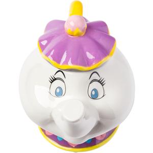 Silver Buffalo Disney Beauty and the Beast Mrs. Potts Teapot 3D Sculpted Ceramic Cookie Snack Candy Jar (Small)
