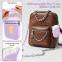 2 x Silicone Case Compatible with Touchland Hand Sanitizer Spray 1 fl oz, Protective Holder for Hand Sanitizer Spray Keychain Cover Accessory (Purple)