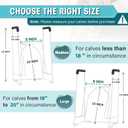 Zipcase Large Size Stocking Donner, Sock Aid Tool to Put on Compression Socks for Large Calves from 18" to 20" in Circumference(Compatible for JOBST,SB SOX,CHARMKING,FITRELL,Bluemaple,COOLOVER) White